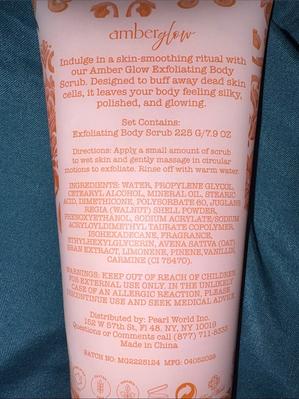 Sun Kissed Citrus Hand & Body Lotion & Sun Kissed Citrus Scrub.  Crushed oatmeal